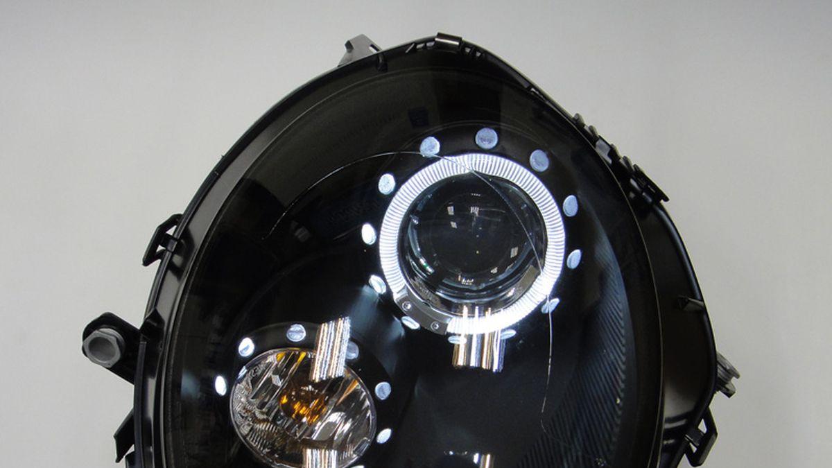 Set+de+phares+sur+mesure+pour+BMW+New+Mini+R55-R57+2006-2010+-+Noir+-+incl.+Angel-Eyes